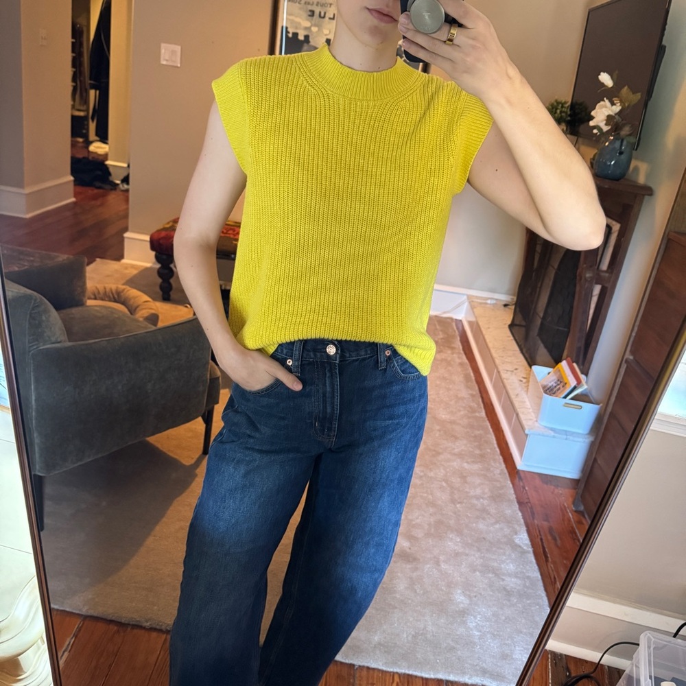 Deluc Yellow High Neck Sweater